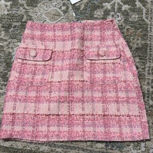 Endless Rose Pink tweed skirt NWT